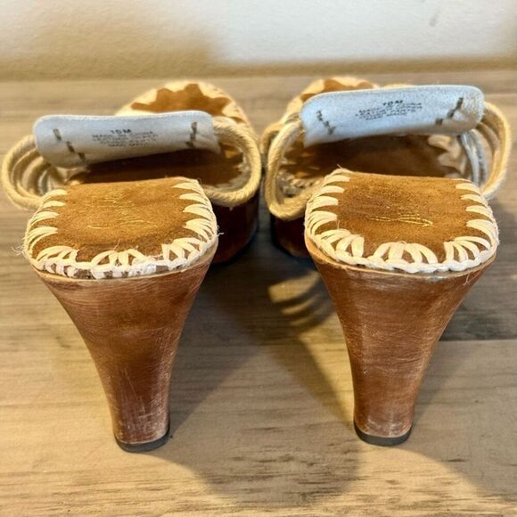 Sam Edelman Wood Platform Slip On Sandals Women’s Size 10 - Picture 7 of 9
